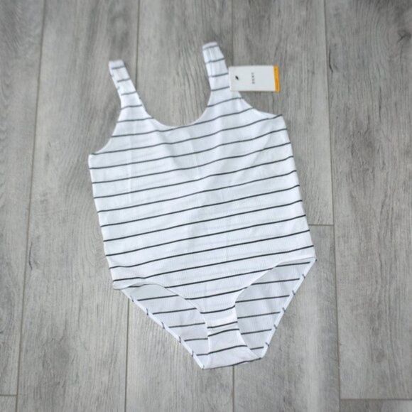 DKNY - Light Control Striped Scoop Back Bodysuit - Picture 3 of 4